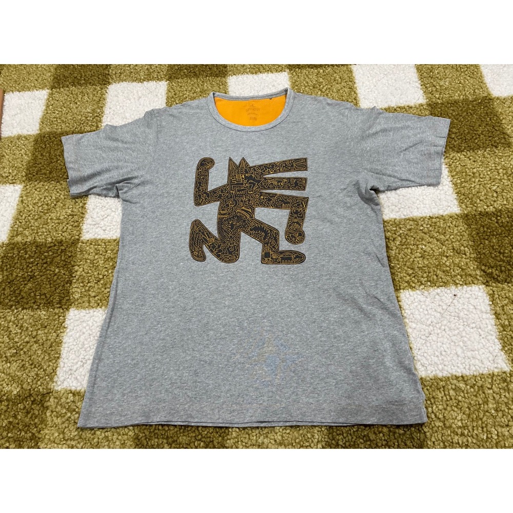 SPRZ NY Keith Haring Graphic T-Shirt Gray Large‎ 341-160249